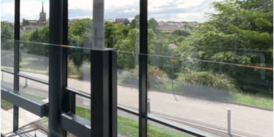 Large glass windows of SWC Erne Campus