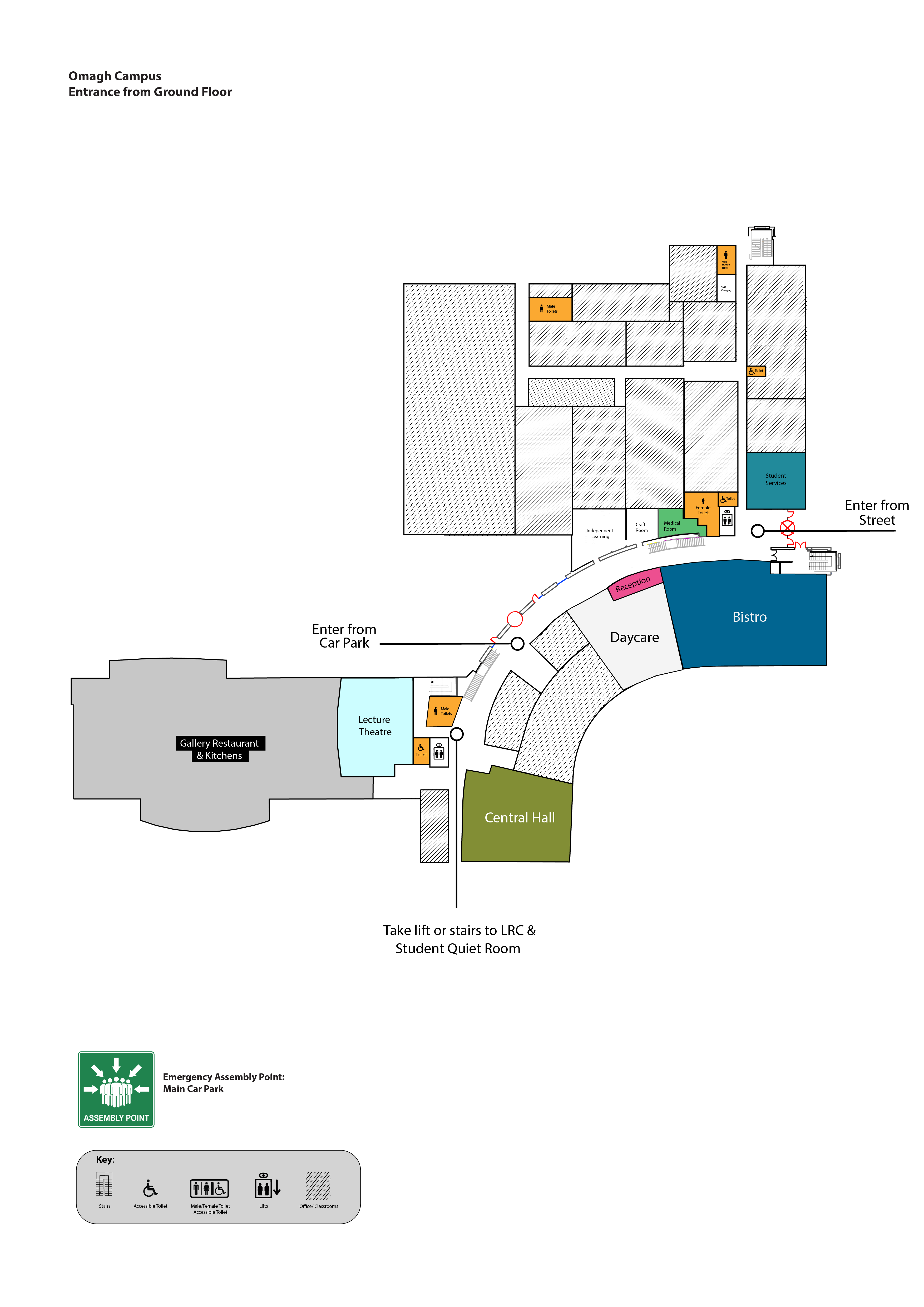 Omagh Campus Map (Ground Floor Facilities)