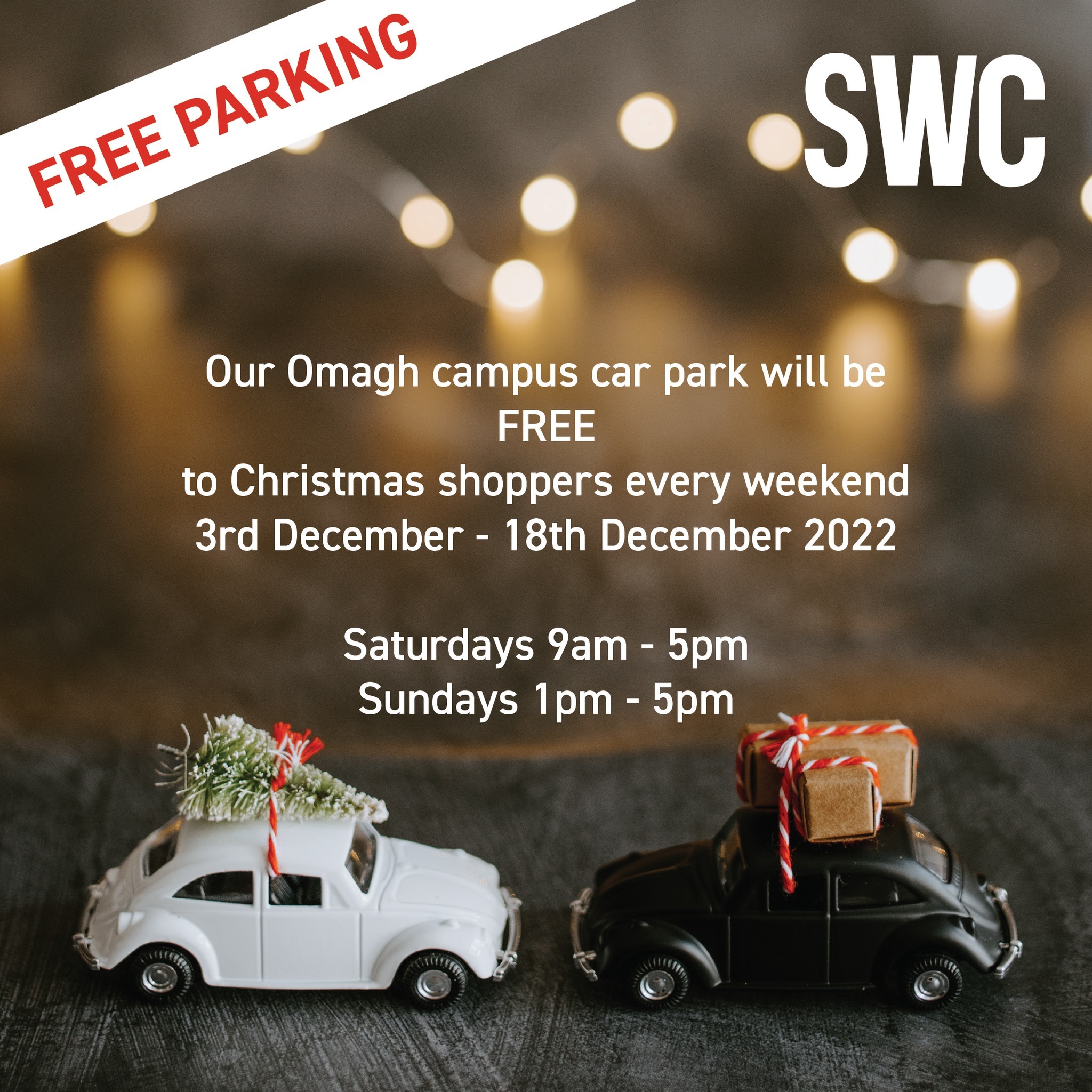 Free Parking SWC Omagh Christmas 2022