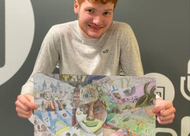 Michael claims Runner-Up in Credit Union Art Competition