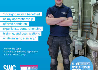 Plumbing Apprenticeship sets Andrew on the pathway to success